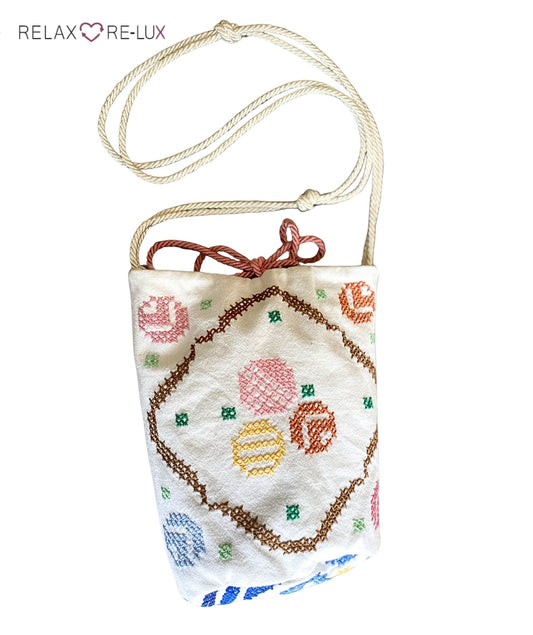 Relax Re-Lux “Zefiro RR25” Upcycled Cotton Bag White