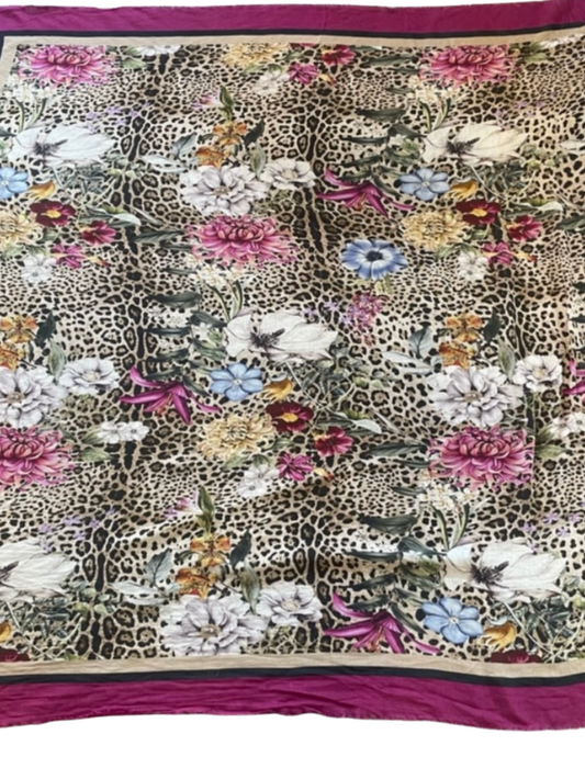 813 | Ottotredici | Floral and Animal Print Scarf