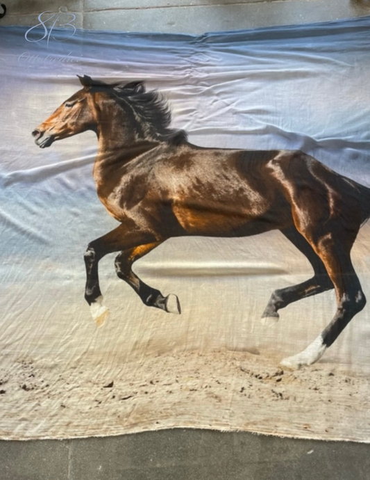 813 | Ottotredici | Horse Print Scarf