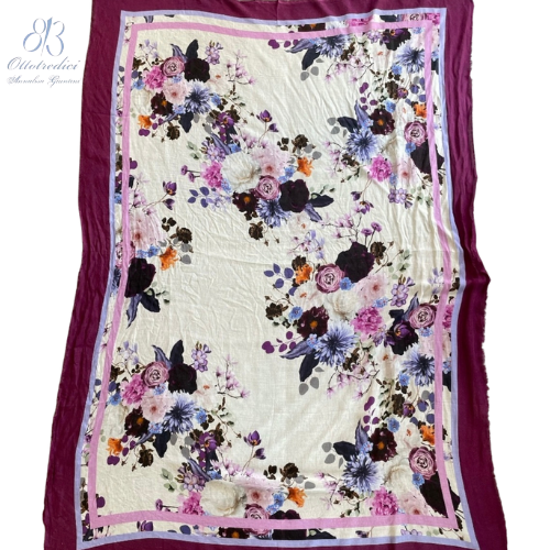 813 | Ottotredici | Purple Floral Scarf