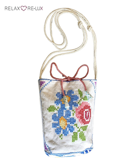 Relax Re-Lux “Zefiro RR25” Upcycled Cotton Bag White