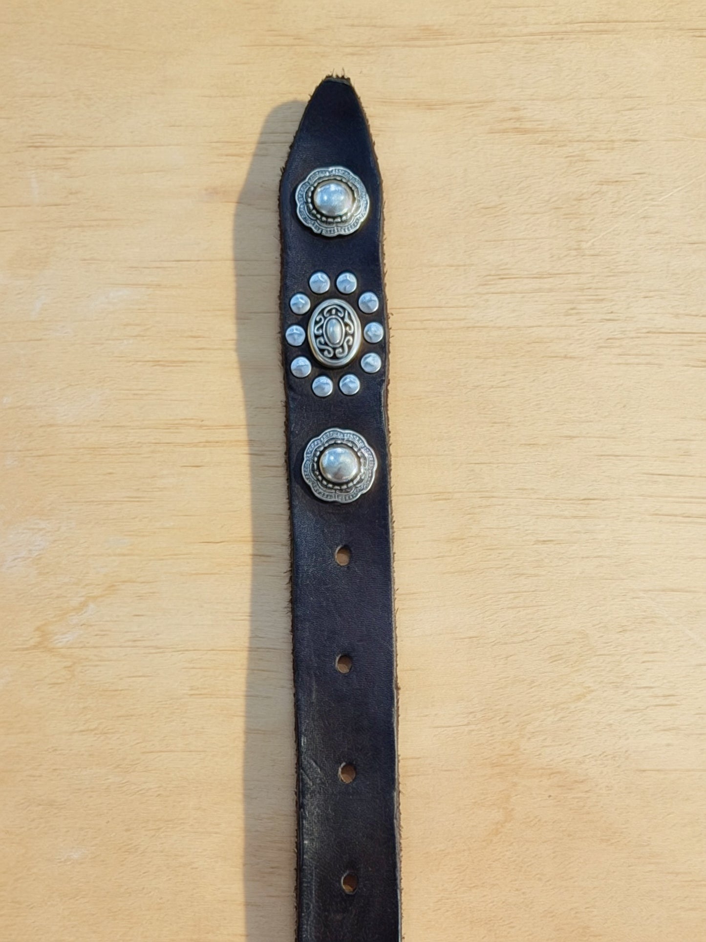 Campomaggi Leather Studded Belt in Moro