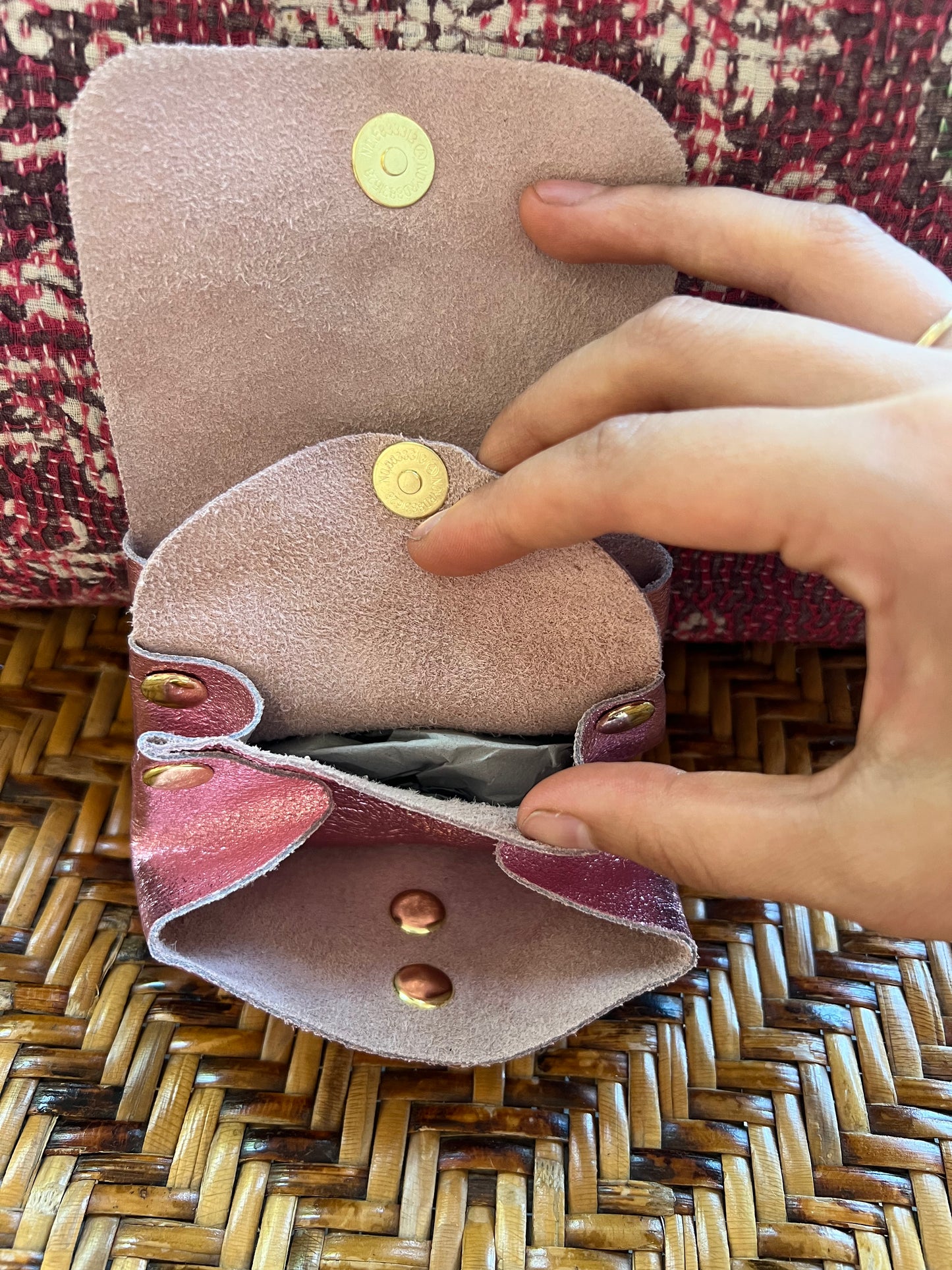 Boheme Wallet in Light Pink Metallic