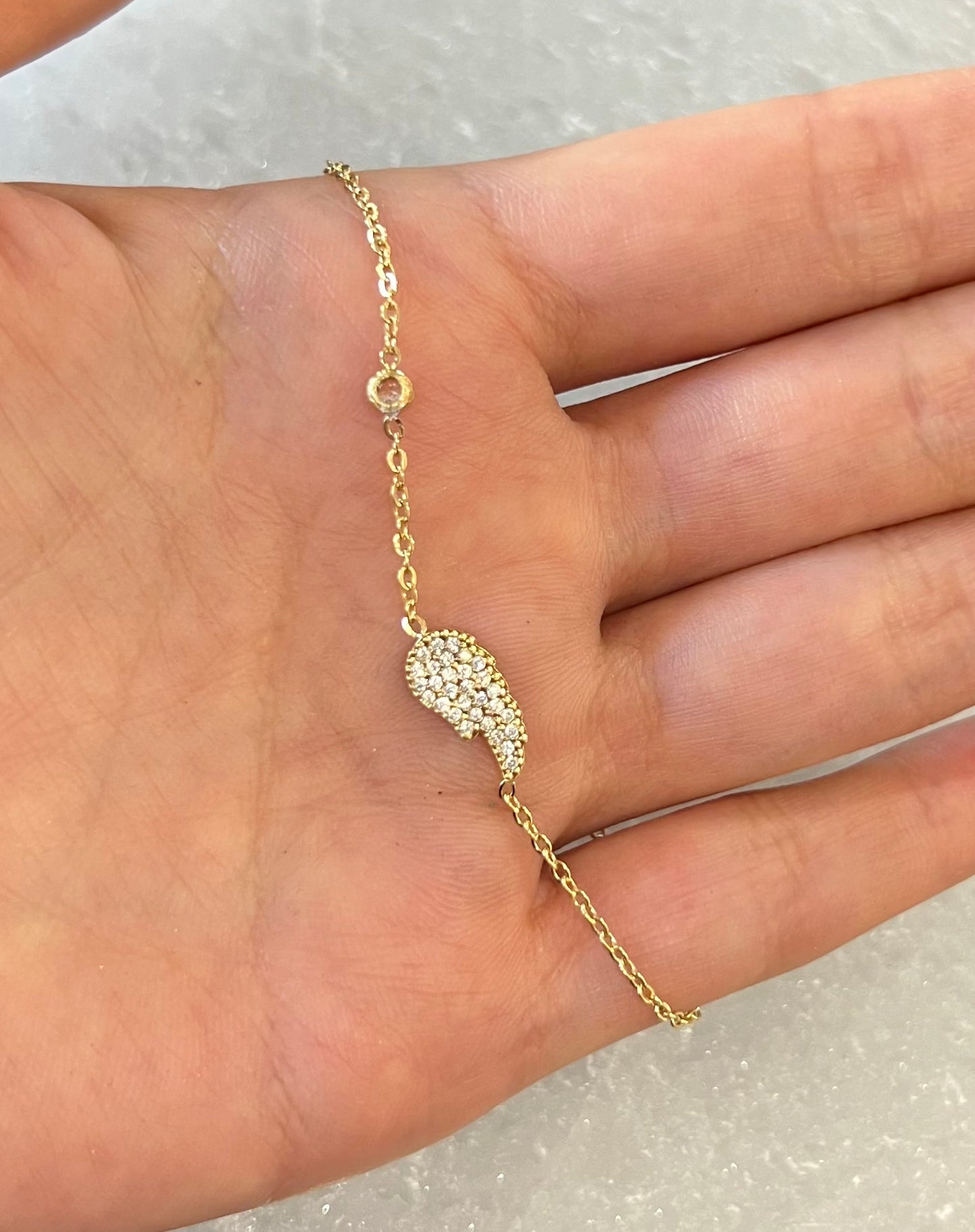Habaha Paris Golden Angel's Wing Bracelet