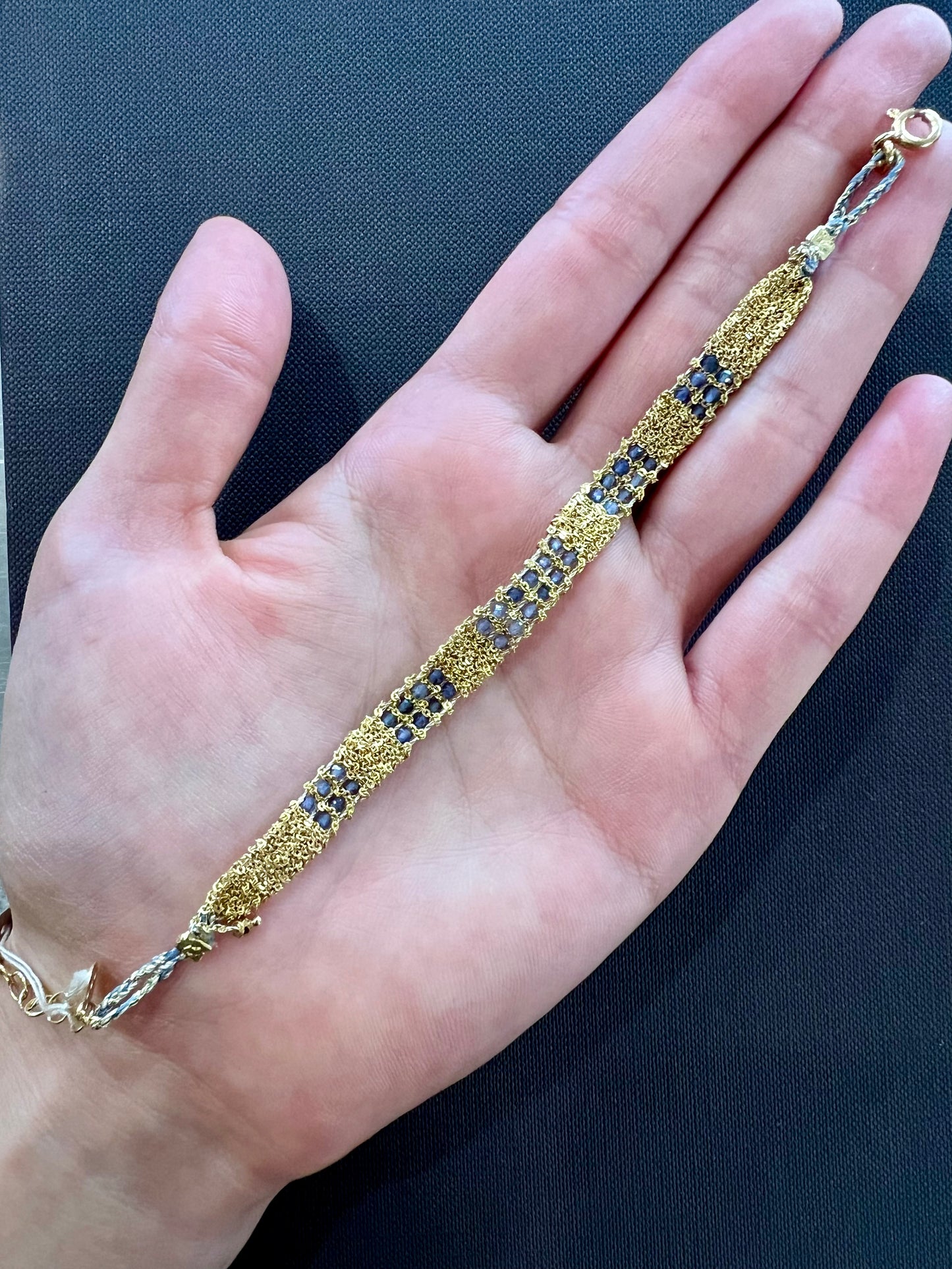Dag Woven Gold Gemstone Bracelet