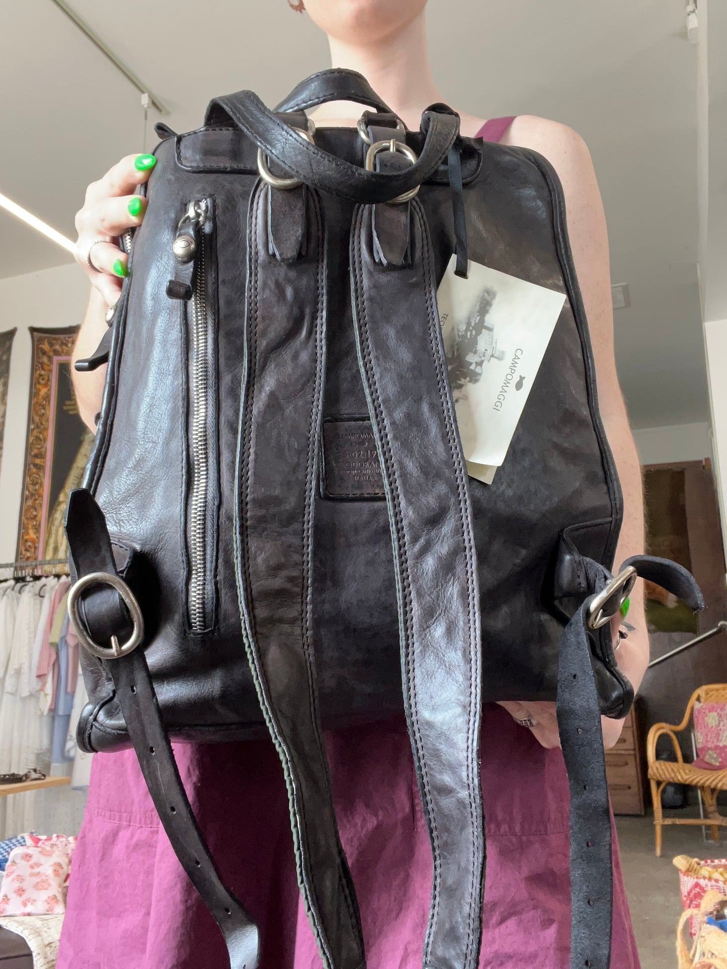 Campomaggi Woven Leather Backpack