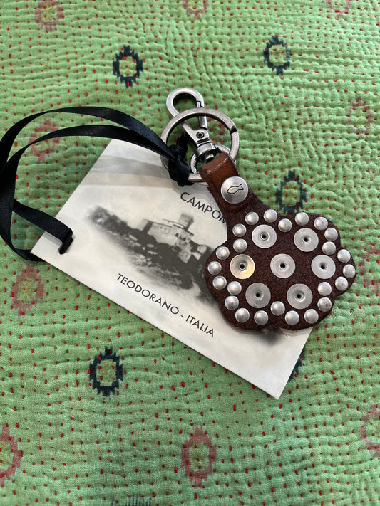 Campomaggi Studded Leather Keychain