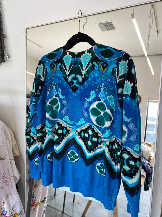 Blue and Green In Bed With you Sweater