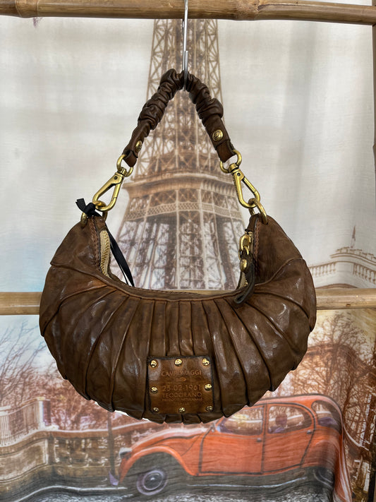 Shoulder Bag "LUNA" in Verde Militaire