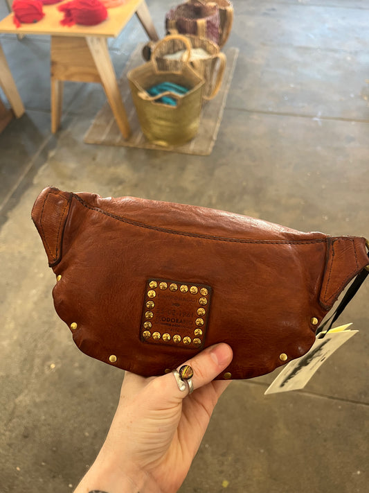 Campomaggi Leather Belt Bag in Cognac