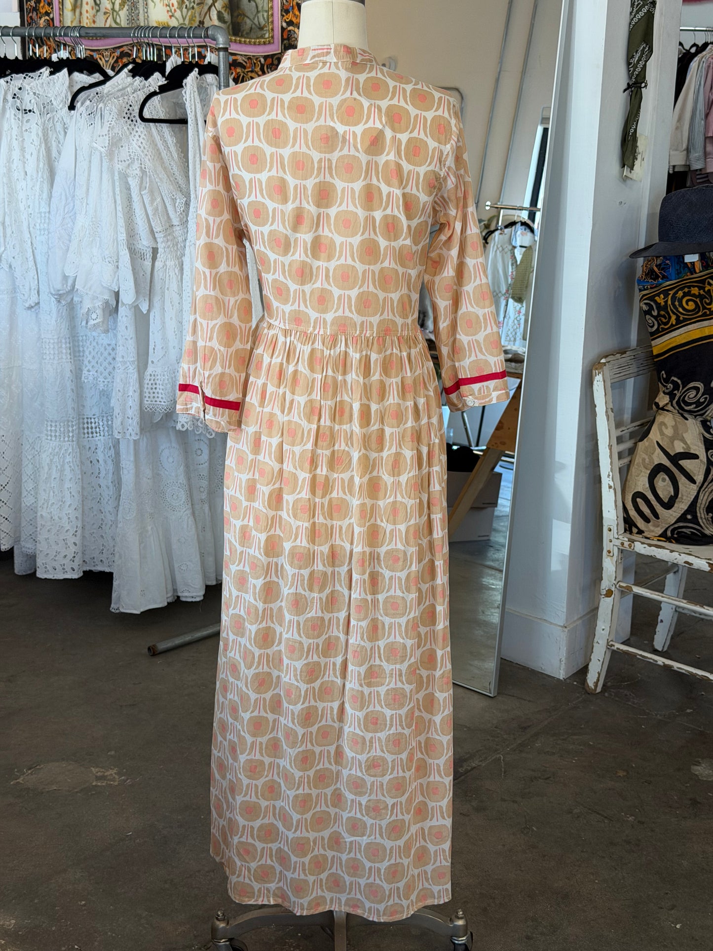 Nimbu Long Sleeve Palladia Dress in Sunflower Beige