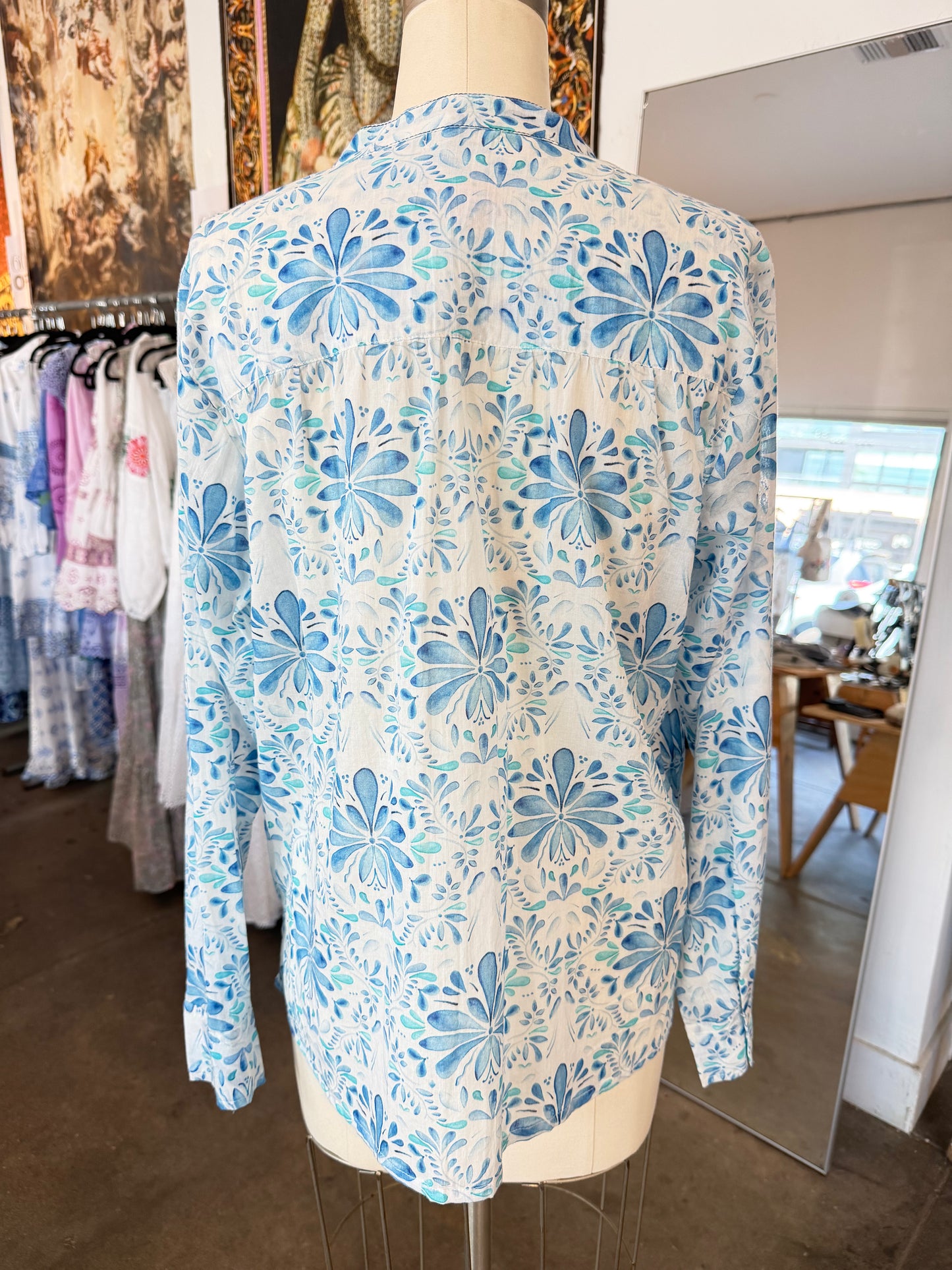 Nimbu Long Sleeve Amit Shirt in Bel Blue