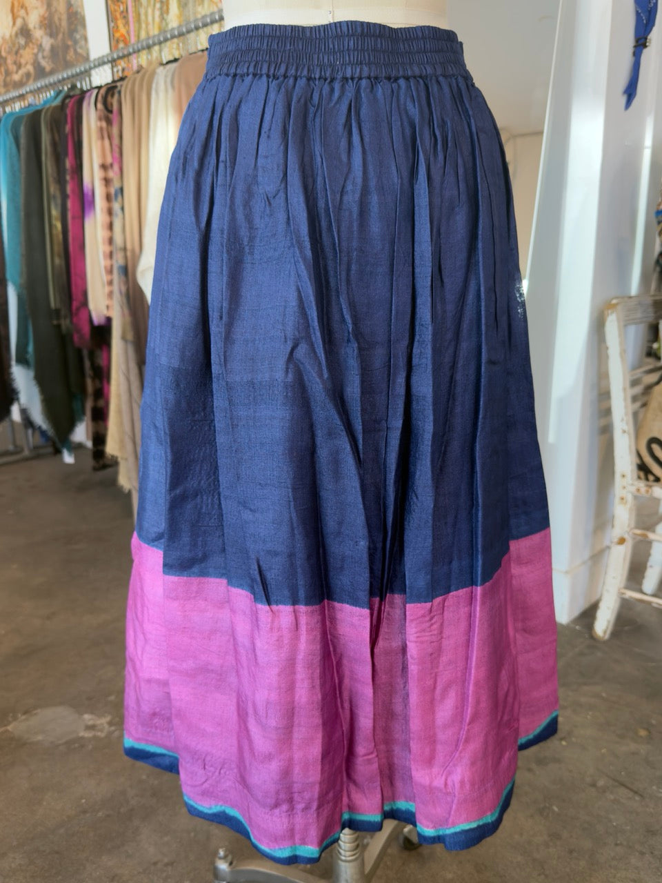Nimbu IDI HP Silk Skirt in Blue