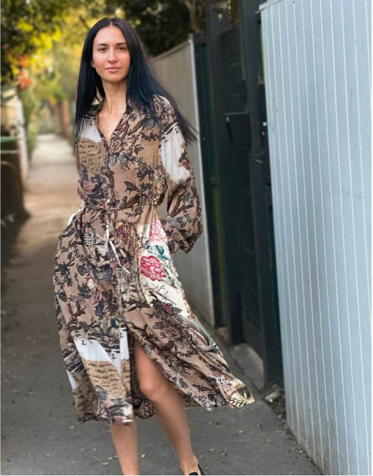 Yavi Long Sleeve Floral Dress