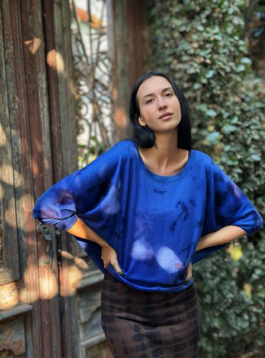 Parker Blue Cashmere Sweater