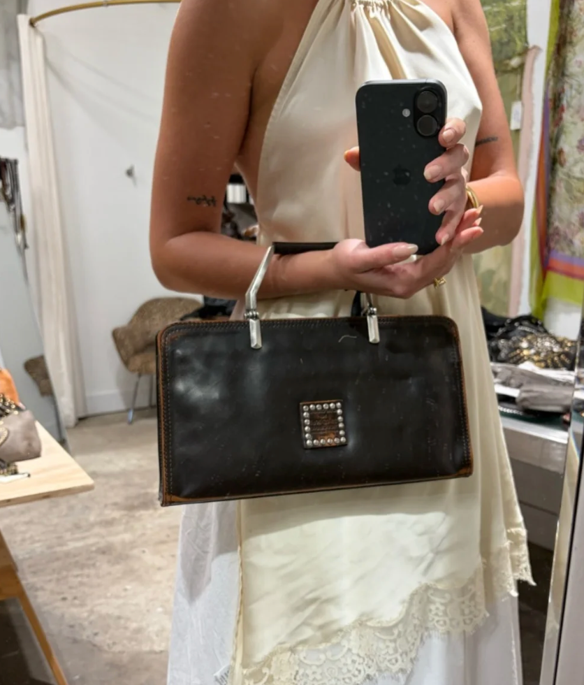 Campomaggi Leather Bag in Grigio