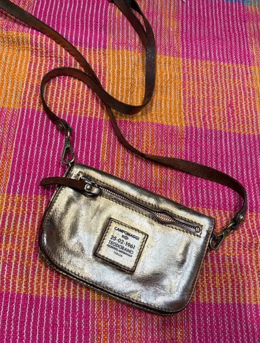 Campomaggi Mini Crossbody Bag in Metallic (Vintage)