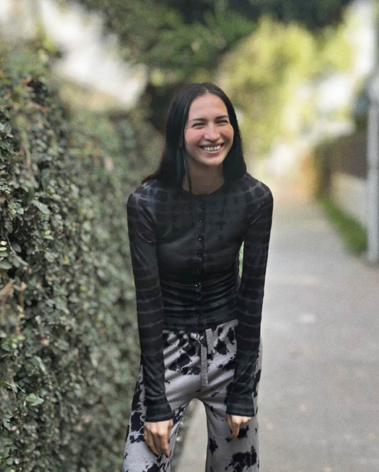 Parker Blue Cashmere Cardigan