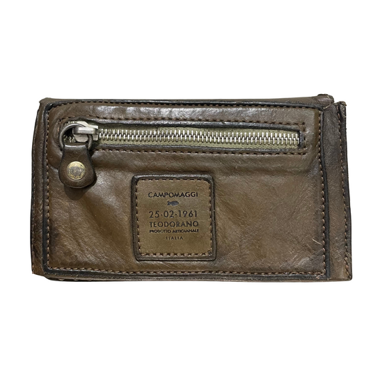 Campomaggi Riveted Wallet in Verde Militare