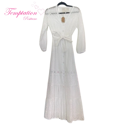 Temptation Positano Sesia Maxi Dress in Bianco