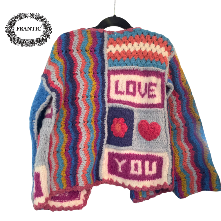 Frantic Rainbow Love Cardigan