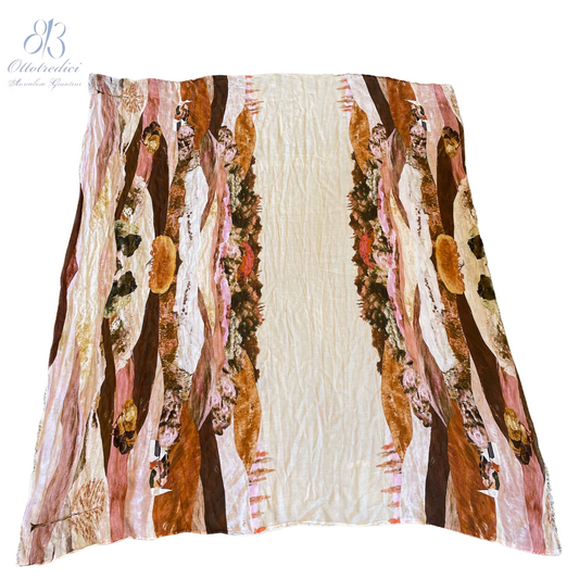 813 Ottotredici Abstract Landscape Print Scarf
