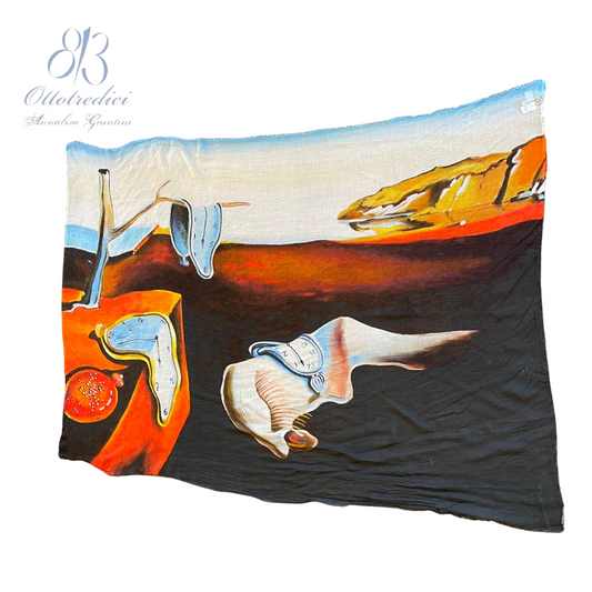 813 Ottotredici Salvador Dali The Persistence of Memory Print Scarf