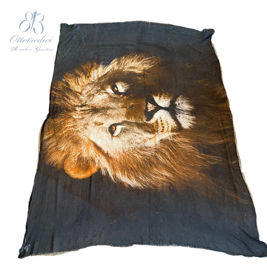 813 Ottotredici Lion Print Scarf