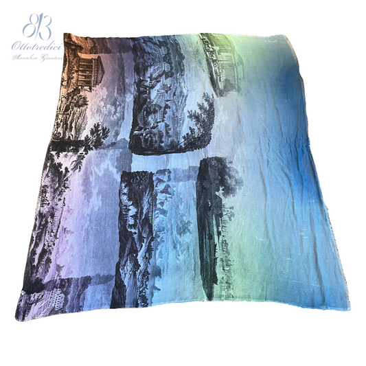813 Ottotredici Gothic Abstract Landscape Scarf