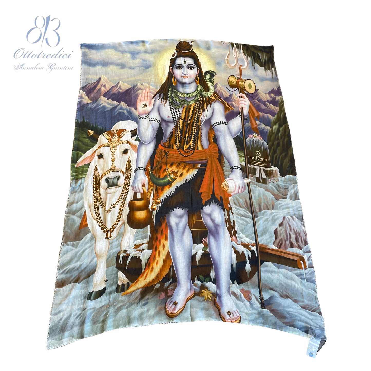 813 Ottotredici Lord Vishnu Print Scarf