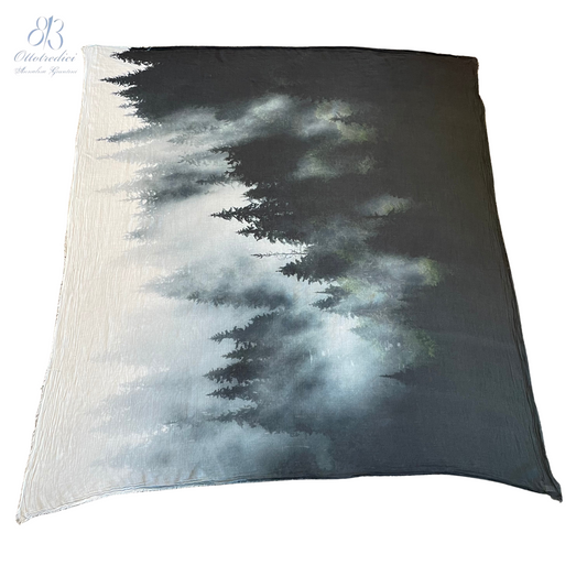 813 Ottotredici Foggy Forest Print Scarf