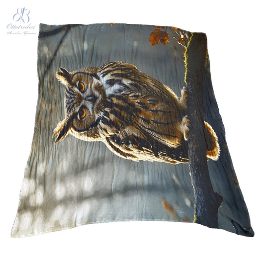 813 Ottotredici Owl Print Scarf