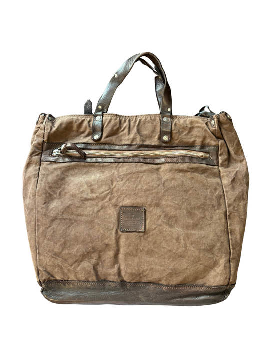 Campomaggi Canvas and Leather Bag in Moro