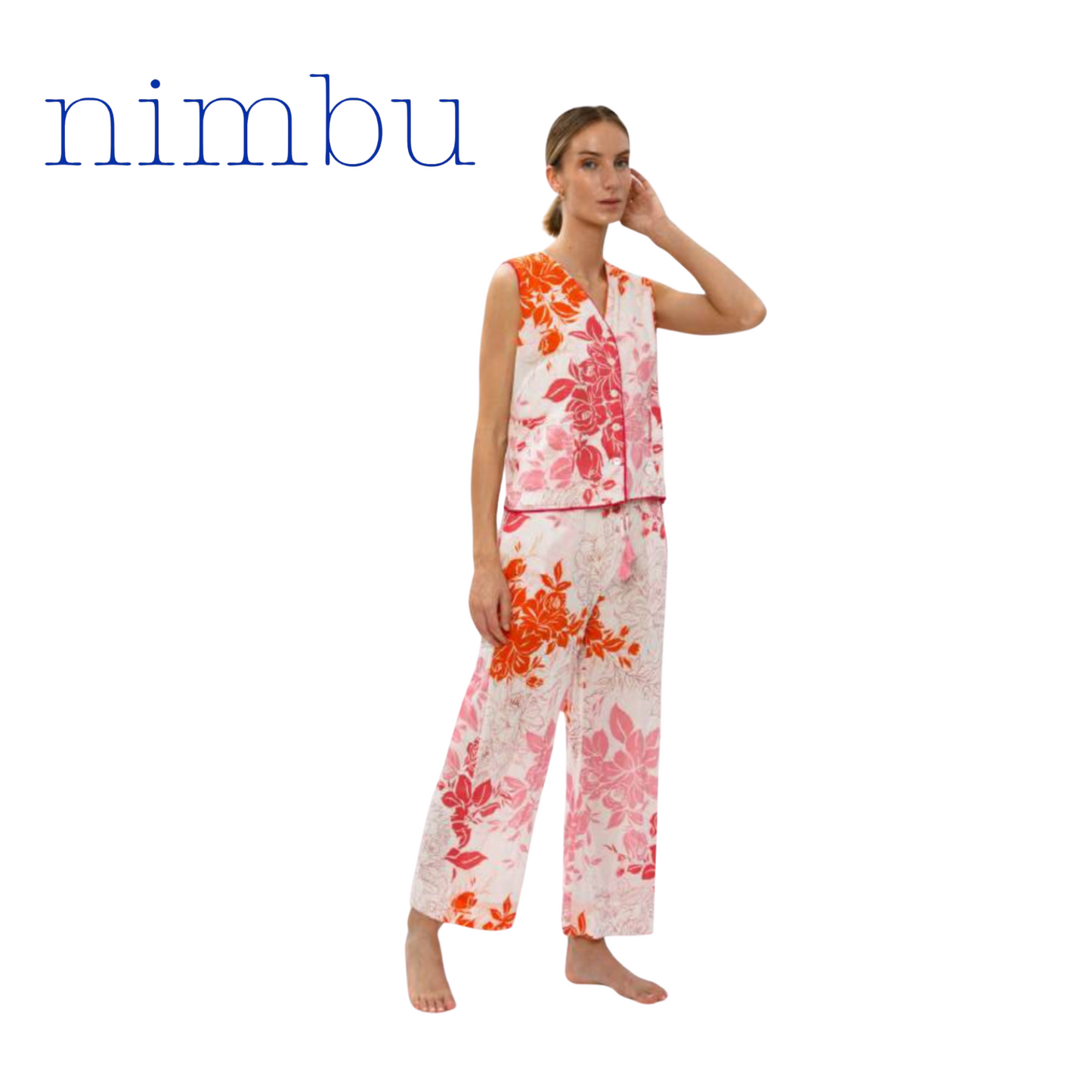 Nimbu Wide Pants in Primavera Pink