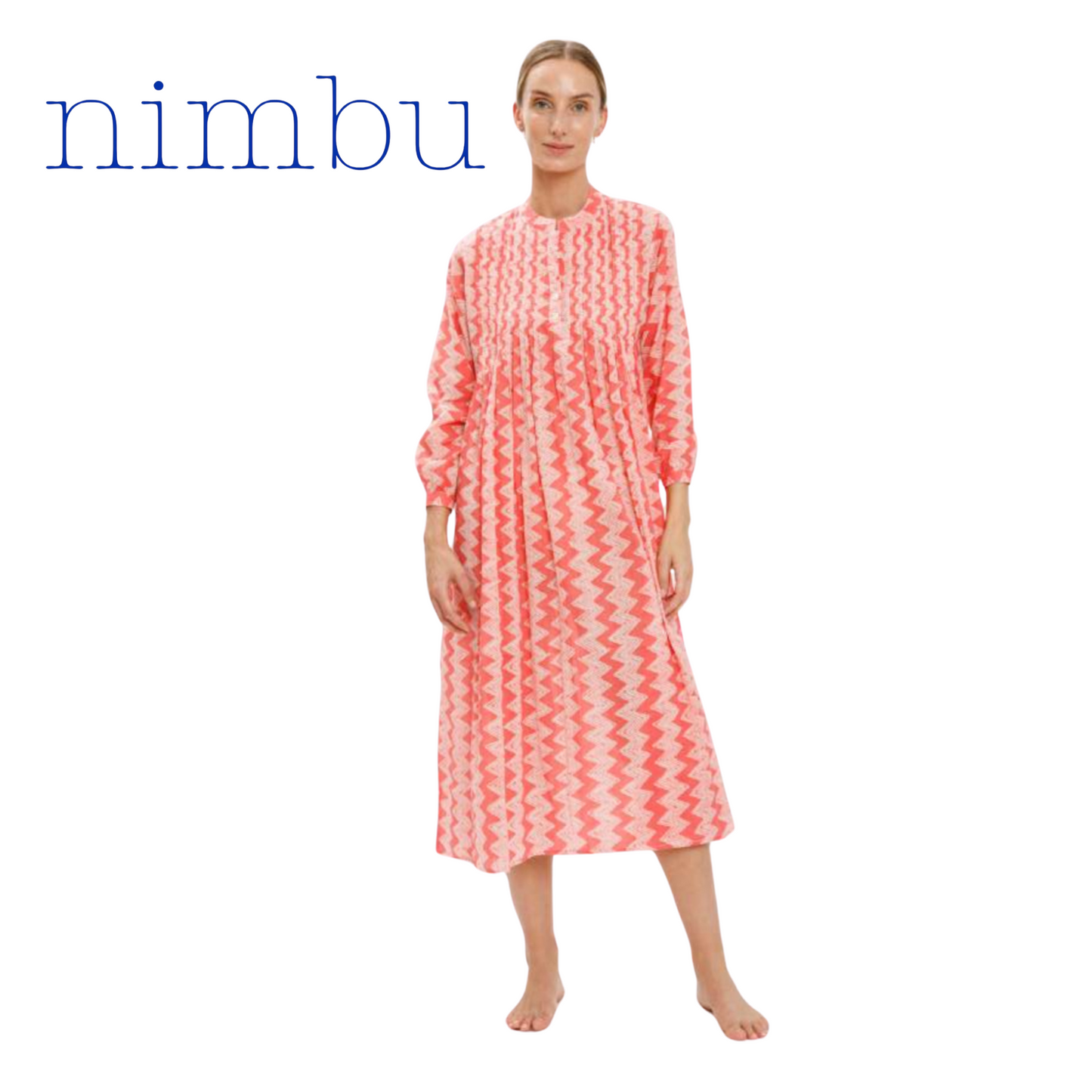 Nimbu Arhat Long Dress in Shibory Rose