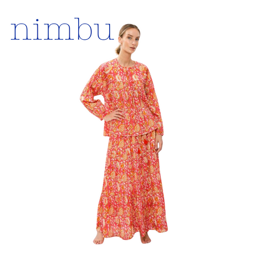 Nimbu Tamia Blouse in Anshi Rose