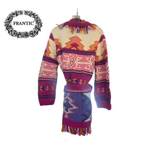 Frantic Passion Fruit Wrap Sweater