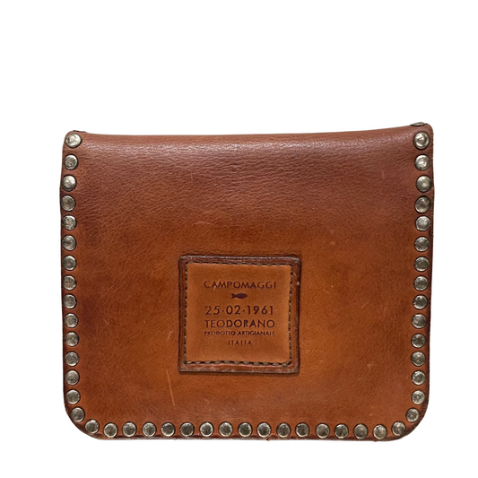 Campomaggi Riveted Wallet in Cognac