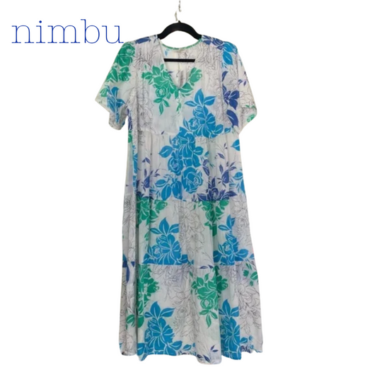Nimbu Reva Dress in Primavera Blue