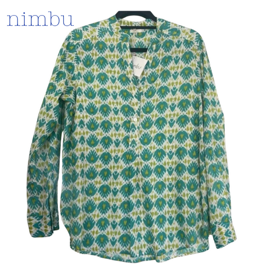 Nimbu Avani Shirt in IKat Peacock