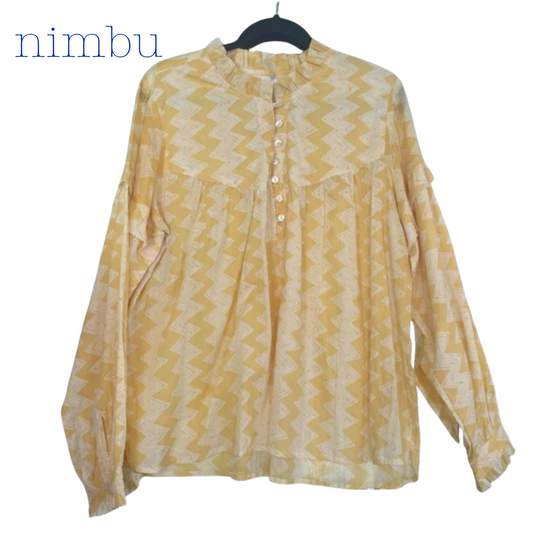 Nimbu Amar Top in Shibori Lemon