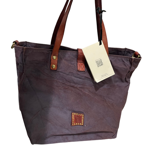 Campomaggi Canvas Tote in Borgogna