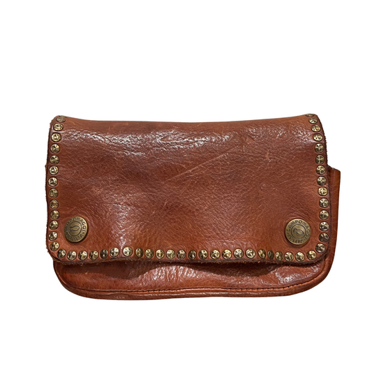Campomaggi Crossbody Bag with Rivets in Cognac