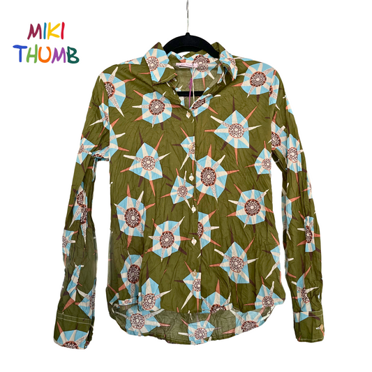 Miki Thumb Classic Shirt in Meteor Olive
