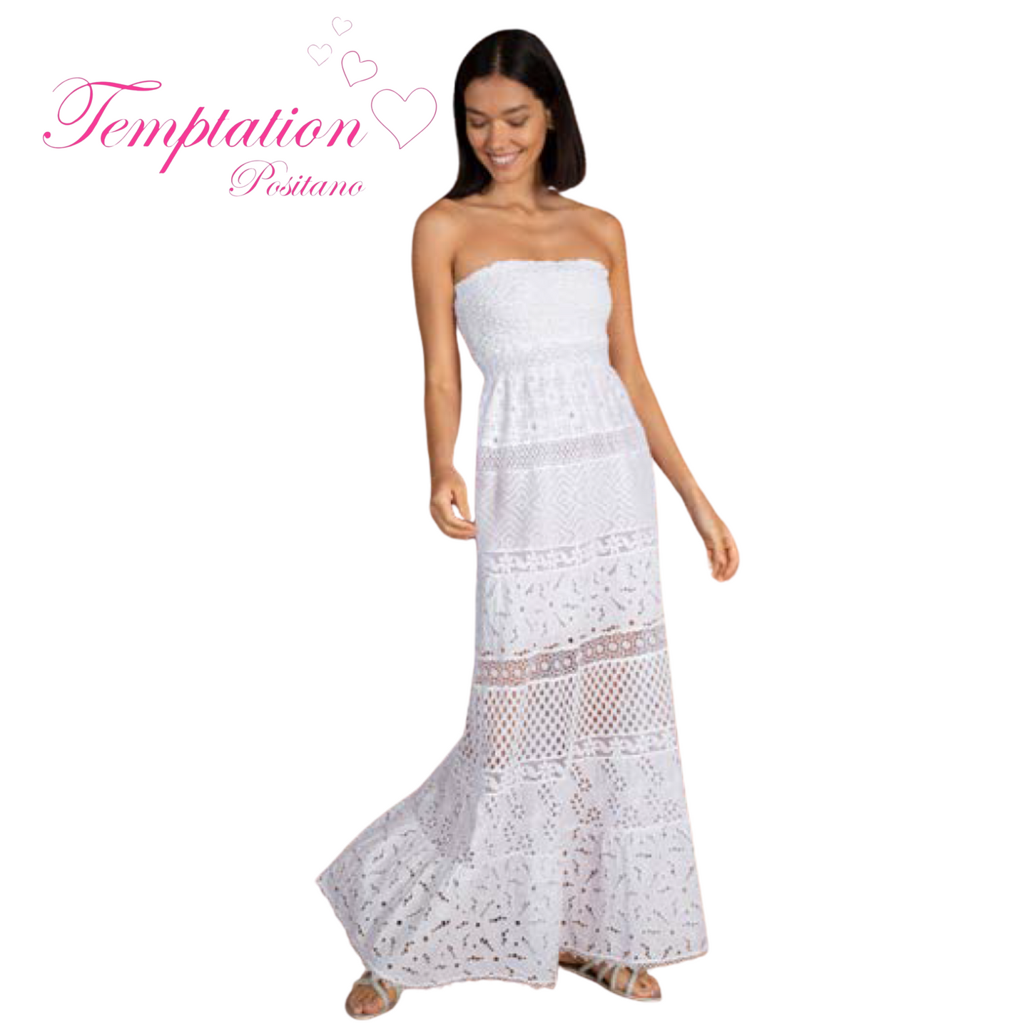 Temptation Positano Belem 25 Strapless Maxi Dress in Rosso