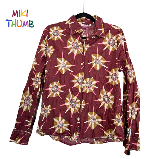 Miki Thumb Classic Shirt in Meteor Wine