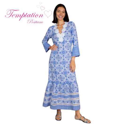 Temptation Positano Saline Maxi Dress in Summer Blue