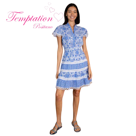 Temptation Positano Parana Mini Dress in Summer Blue