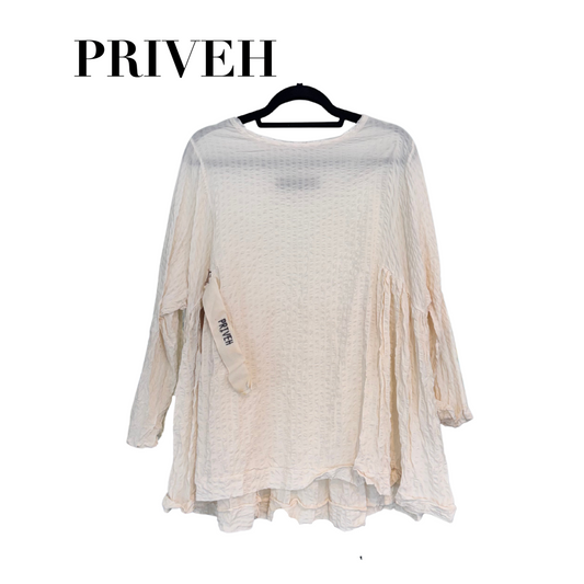 Priveh Textured Cotton Blouse