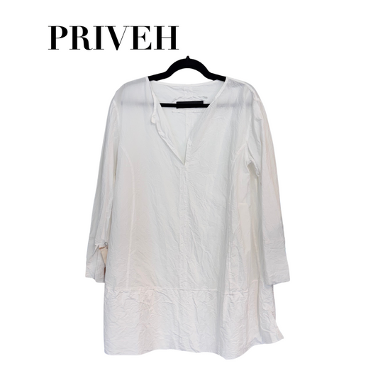 Priveh Long Sleeve V Neck Blouse